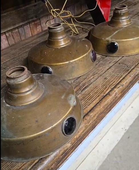 Three Billiards Hanging Light Metal Shades