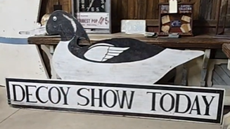 Decoy Show Today Double-Sided Wood Sign