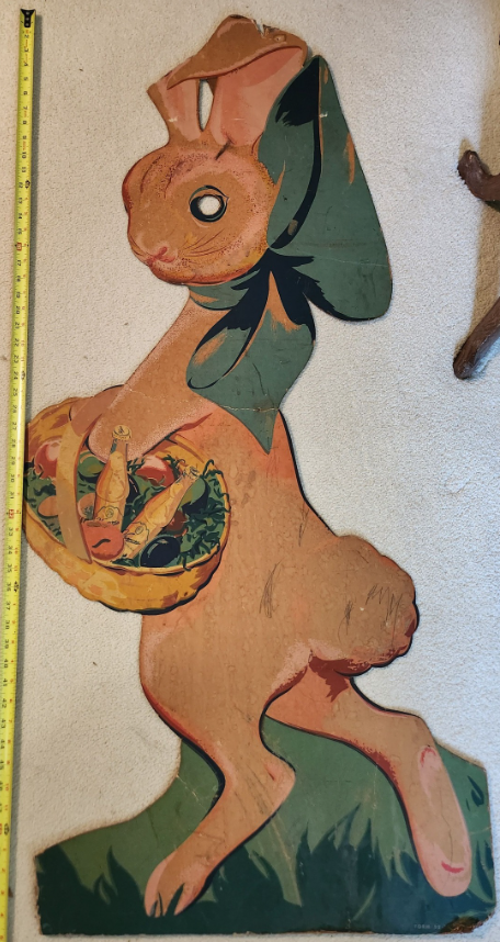 Vernor’s Ginger Ale Easter Bunny Cardboard Easel-Back Display Sign