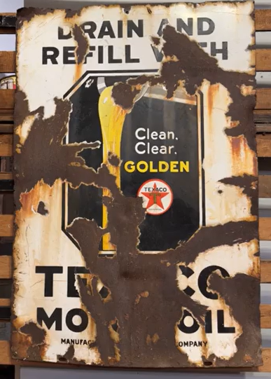 Texaco Motor Oil Drain and Refill SSP Sign