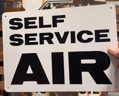 Self Service Air Single Sided Aluminum Sign
