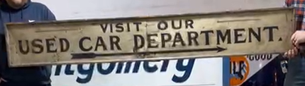 Visit Our Used Car Department Two-Piece SST Sign