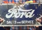 Ford Thunderbird Sales and Service DSP Die Cut Sign