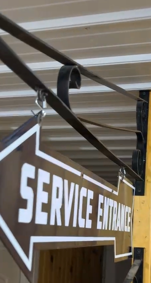 Ford Service Entrance Die Cut Arrow DSP Hanging Sign