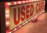 Used Cars Plastic Lexan Light Up 15-Foot-Long Sign