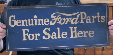 Genuine Ford Parts for Sale Here Paper Sign