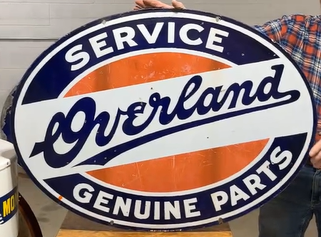 Overland Service Genuine Parts DSP Oval Sign