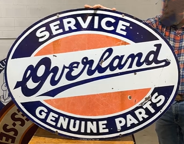 Overland Service Genuine Parts DSP Oval Sign