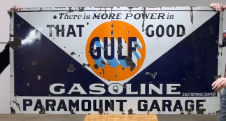 That Good Gulf Gasoline Paramount Garage SSP 6 Foot Sign