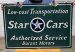 Durant Motors Star cars Low-Cost Transportation DSP Hanging Sign