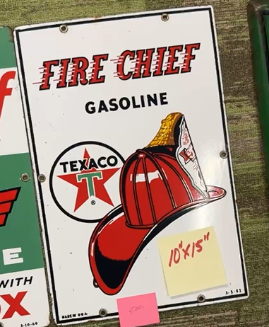 Texaco Fire Chief Gasoline SSP Pump Plate