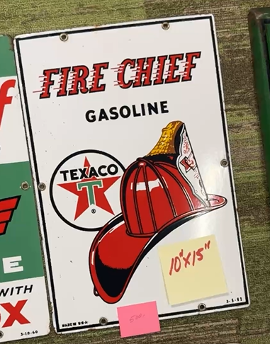 Texaco Fire Chief Gasoline SSP Pump Plate
