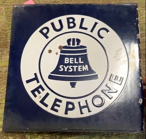 Bell System Public Telephone DSP Flange Sign