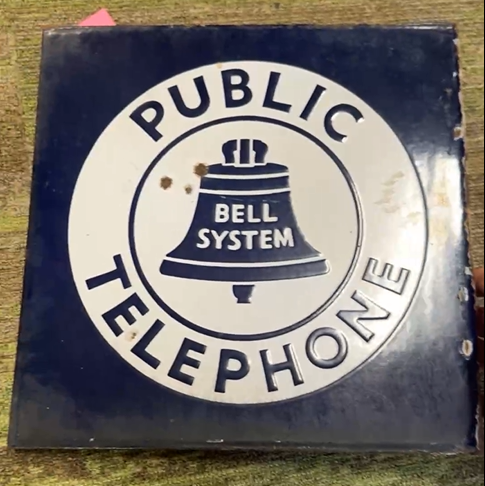 Bell System Public Telephone DSP Flange Sign
