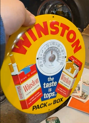 Winston Cigarettes the Taste is Tops TOC Dial Thermometer