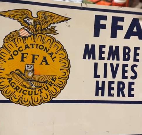 FFA Member Lives Here Vocational Agriculture Aluminum Sign