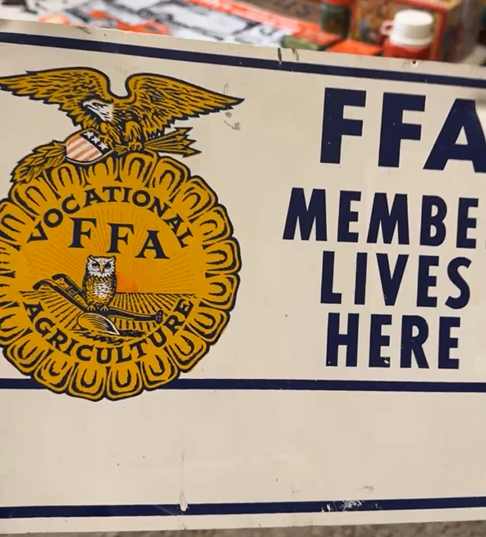 FFA Member Lives Here Vocational Agriculture Aluminum Sign