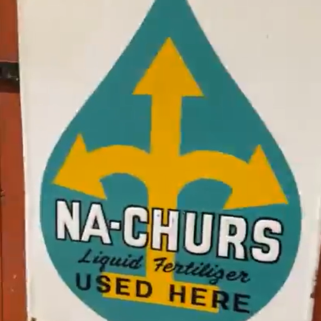 Na-Churs Liquid Fertilizer Used Here SST Embossed Sign