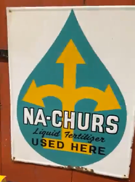 Na-Churs Liquid Fertilizer Used Here SST Embossed Sign