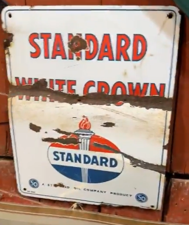 Standard Oil Company White Crown Gasoline SSP Pump Plate