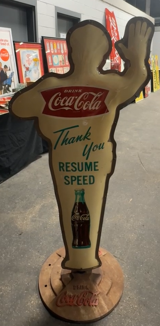 Coca-Cola Slow School Zone Crossing Guard DST Sign