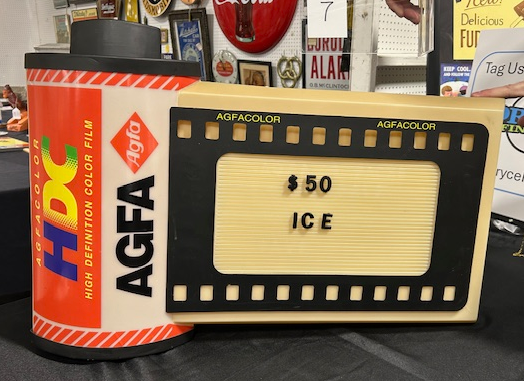 AGFA Film Plastic Light-Up Message Board Sign