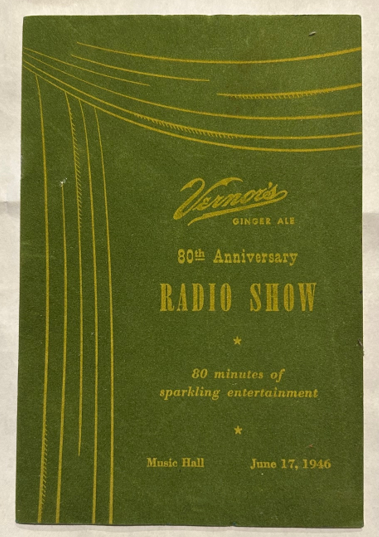 Vernor’s Ginger Ale 80th Anniversary Radio Show Program Booklet
