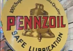 Pennzoil Motor Oil Safe Lubrication DSP 21 Inch Diameter Sign
