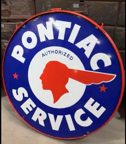 Pontiac Authorized Service DSP 42 Inch Diameter Sign