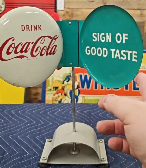 Coca-Cola DST Vending Machine Spinner Sign