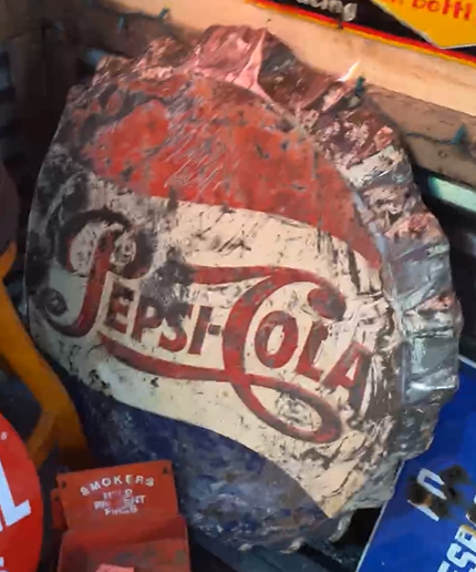 Pepsi-Cola SST Convex Bottle Cap Sign