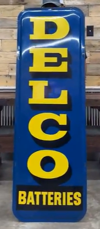 Delco Batteries SST Convex Sign