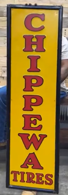 Chippewa Tires SST Embossed Vertical Sign