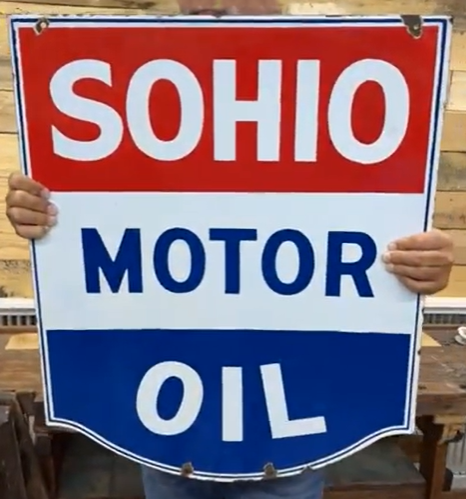 Sohio Motor Oil Die-Cut Shield DSP Sign