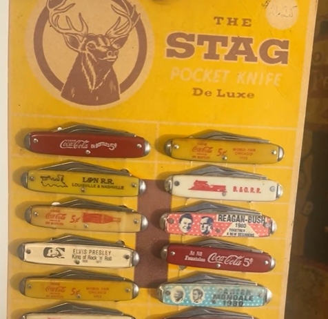 The Stag Pocket Knife DeLuxe Cardboard Easel-Back Counter-Top Display