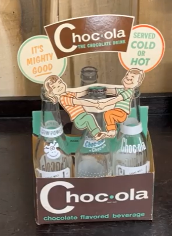 Choc-Ola Chocolate Drink Cardboard Bottle Topper with Six-Pack