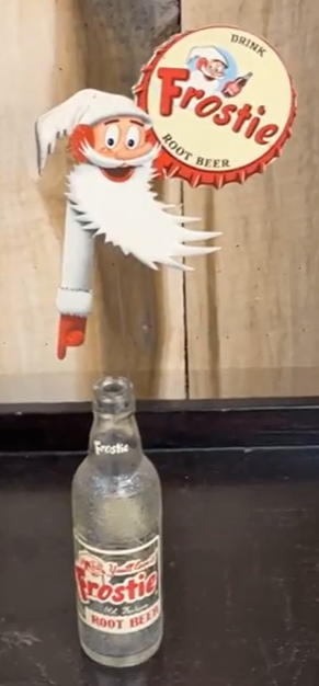 Drink Frostie Root Beer Die Cut Cardboard Bottle Topper