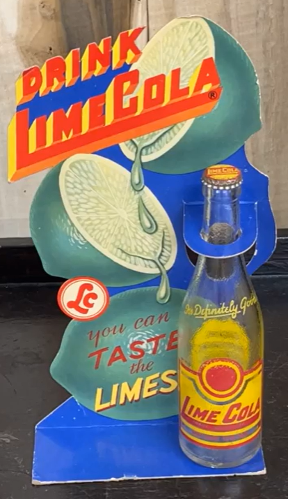 Lime Cola Taste the Limes Cardboard Bottle Display