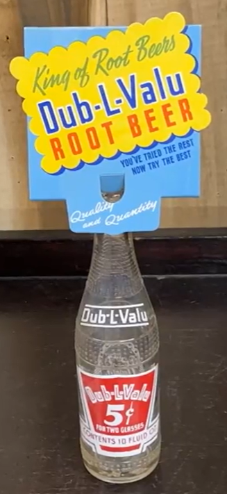 Dub-L-Valu Root Beer Cardboard Bottle Topper