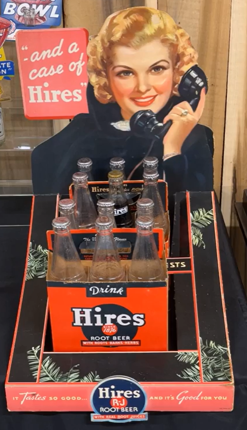 And a Case of Hires Die-Cut Two Six-Pack Cardboard Bottle Display
