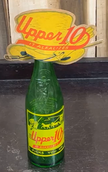 Upper 10 It Alkalizes Top Hat Die Cut Cardboard Bottle Topper