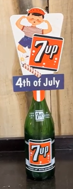 7Up 4th of July Cardboard Bottle Topper