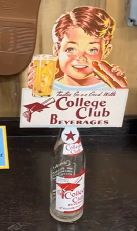 College Club Beverages Cardboard Bottle Topper