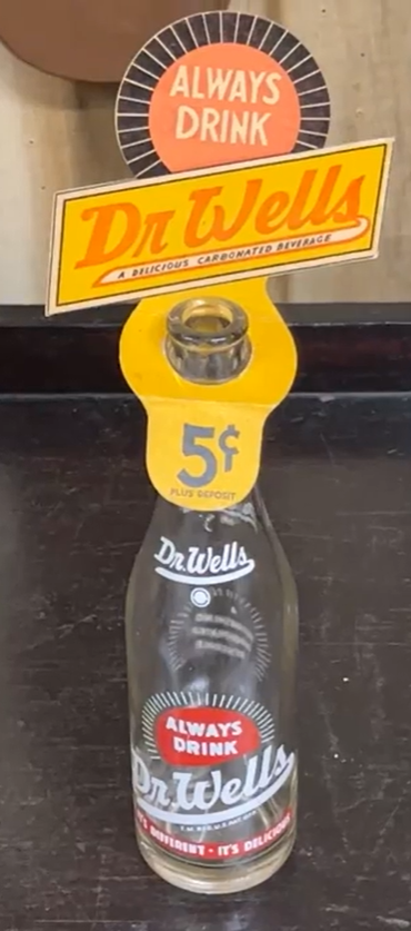 Always Drink Dr. Wells Carbonated Beverage Cardboard Bottle Topper