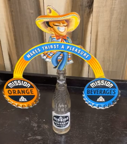Mission Orange Beverages Double-Sided Cardboard Bottle Topper