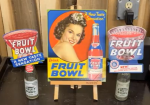 Drink Fruit Bowl Bottle Toppers and Cardboard Sign