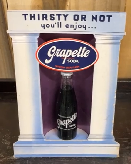 Thirsty or Not You’ll Enjoy Grapette Soda Cardboard Bottle Display