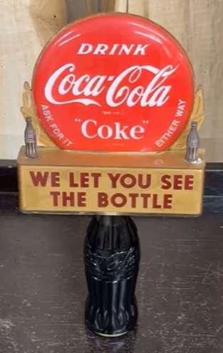 Drink Coca-Cola Coke Plastic Bottle Topper on Display Bottle