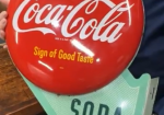 Coca-Cola Double-Button DST Flange Sign
