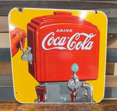 Drink Coca-Cola Soda Fountain DSP Hanging Sign